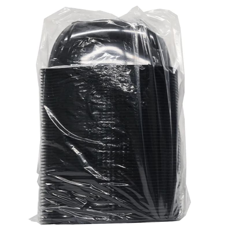 Bowl 160 OZ PE Black Square 50/Case