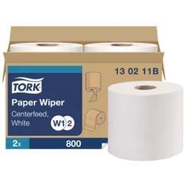Tork Cleaning Wipe 13X9 IN 866.667 FT 2 Paper White Refill Centerfeed Multi-Purpose 800 Sheets/Roll 2 Rolls/Case