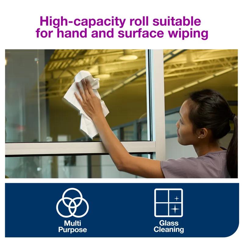 Tork Cleaning Wipe 13X9 IN 866.667 FT 2 Paper White Refill Centerfeed Multi-Purpose 800 Sheets/Roll 2 Rolls/Case