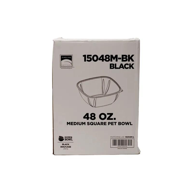 Bowl 48 OZ Black Square 300/Case