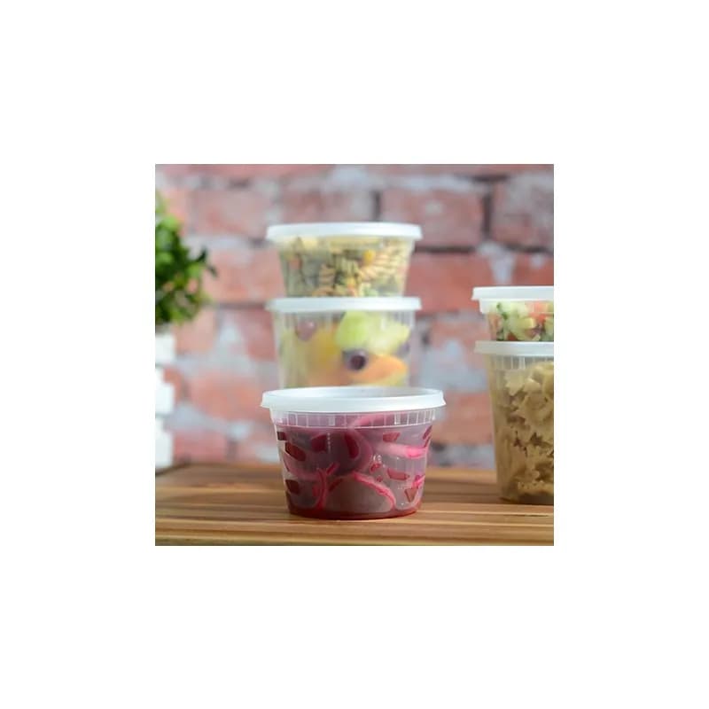 Soup Food Container Base & Lid Combo 32 OZ PP Round 240/Case