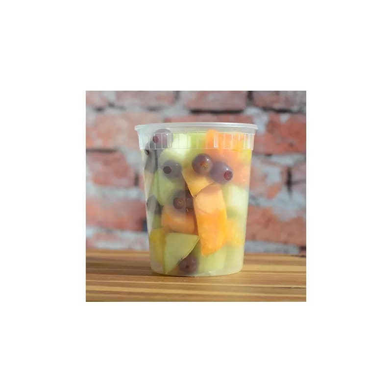 Soup Food Container Base & Lid Combo 32 OZ PP Round 240/Case