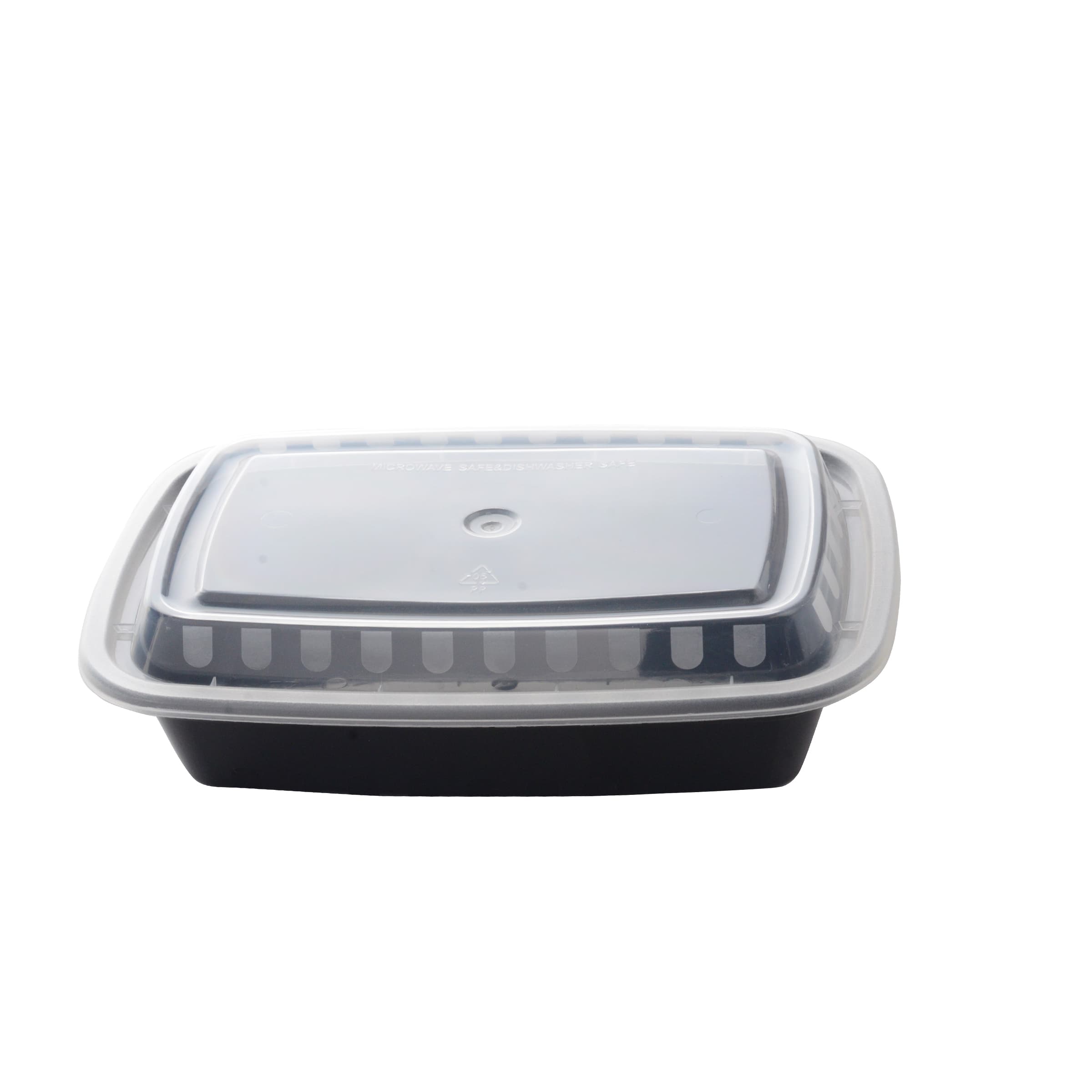 Take-Out Container Base & Lid Combo 24 OZ Rectangle Microwave Safe 150/Case