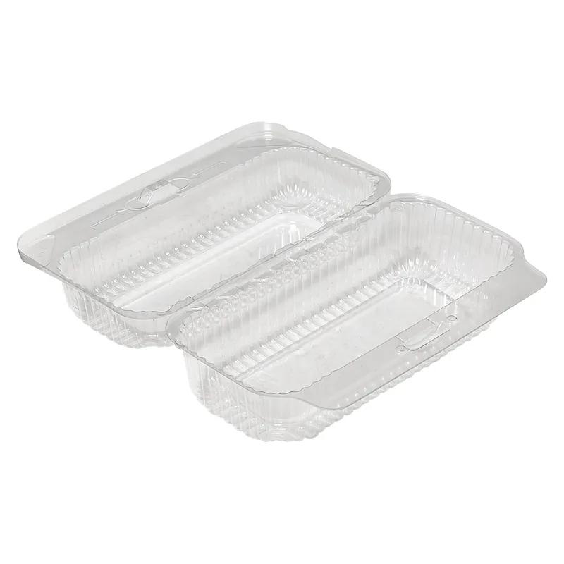 Hot Dog Take-Out Container Hinged With Dome Lid 6.5X3.93X2.5 IN OPS Clear Rectangle 250/Case