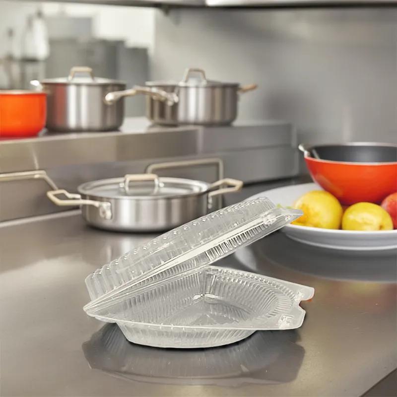 Half Pie Hinged Container With Dome Lid 8.75X5.25X1.875 IN OPS Clear Rectangle 300/Case