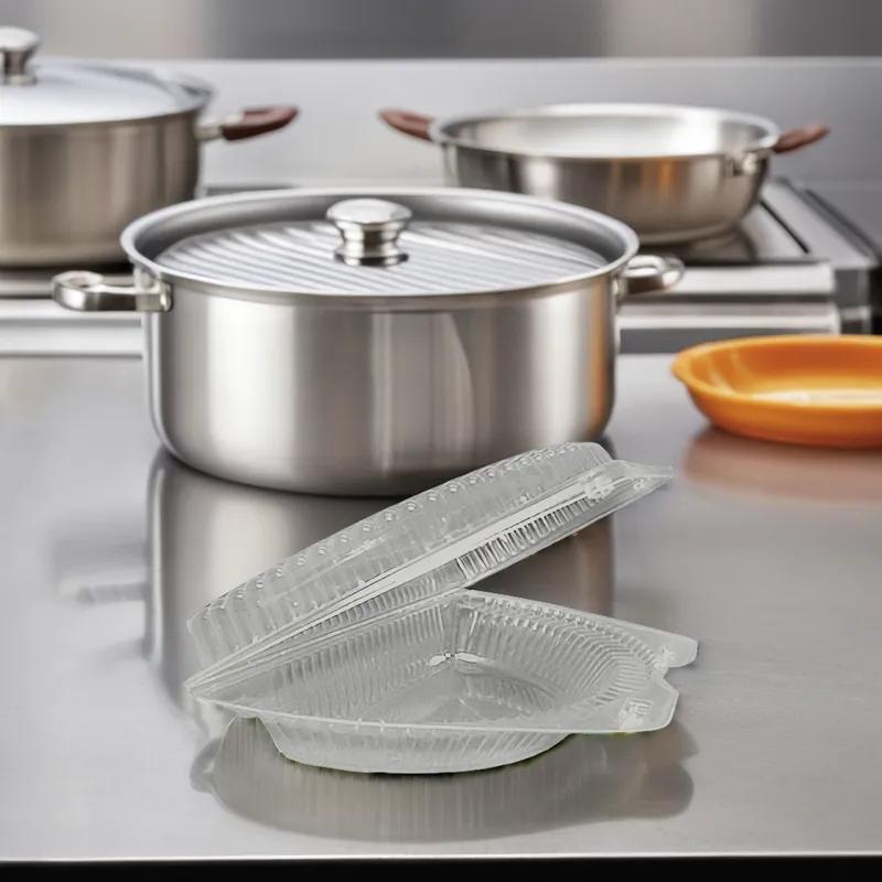 Half Pie Hinged Container With Dome Lid 8.75X5.25X1.875 IN OPS Clear Rectangle 300/Case