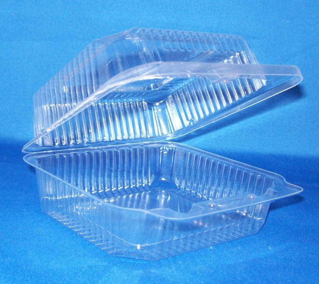 Take-Out Container Hinged Medium (MED) 5X5 IN Clear Square 500/Case