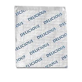 Bagcraft® Bag 6.5X0.75X6 IN Foil-Lined Paper Silver White Delicious Insulated 1000/Case