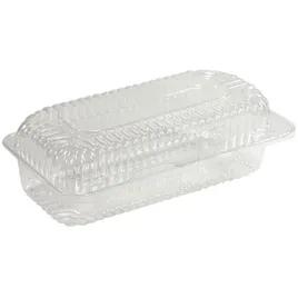 Bar Cake Loaf Hinged Container With Dome Lid 8.5X4.5X2.875 IN OPS Clear Rectangle 500/Case