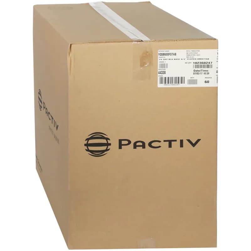 Cake Container & Lid Combo With Dome Lid 1/4 Size 15X11X6 IN PET Black Clear 60/Case