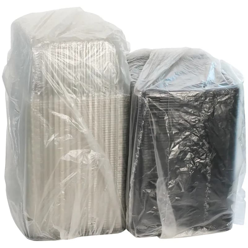 Cake Container & Lid Combo With Dome Lid 1/4 Size 15X11X6 IN PET Black Clear 60/Case