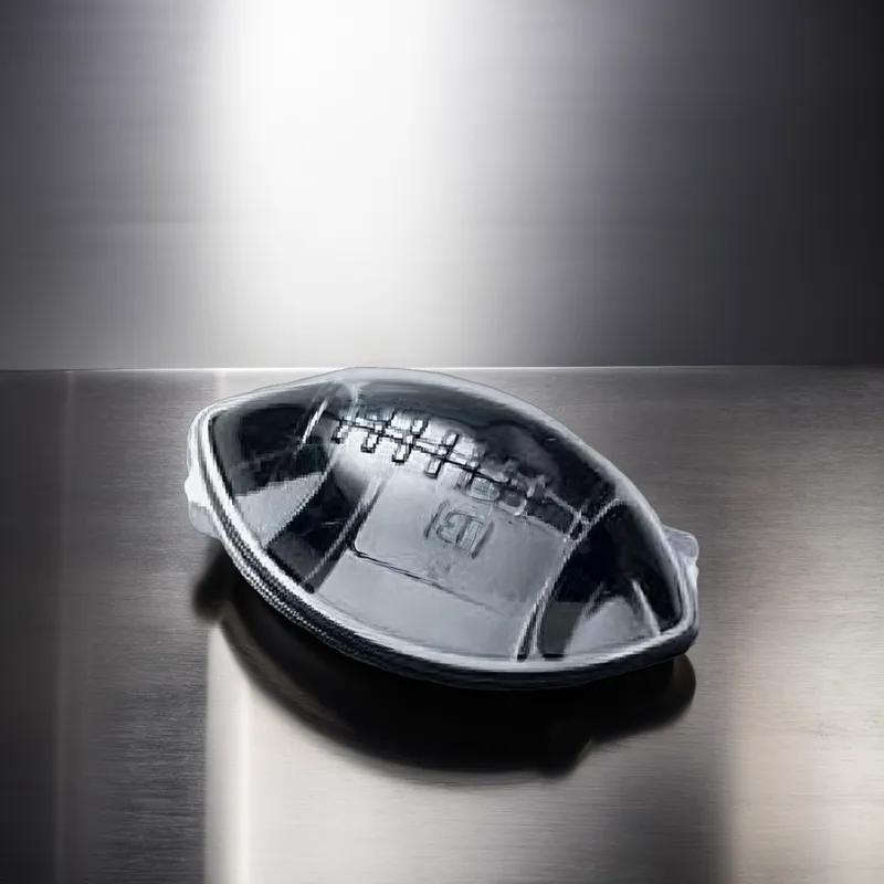 Take-Out Container Base & Lid Combo With Dome Lid 24 OZ Plastic Black Football 50/Case