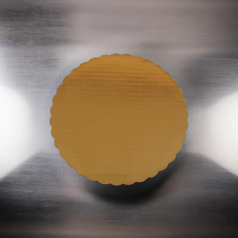 Cake Circle 10 IN Gold Scalloped 200/Case