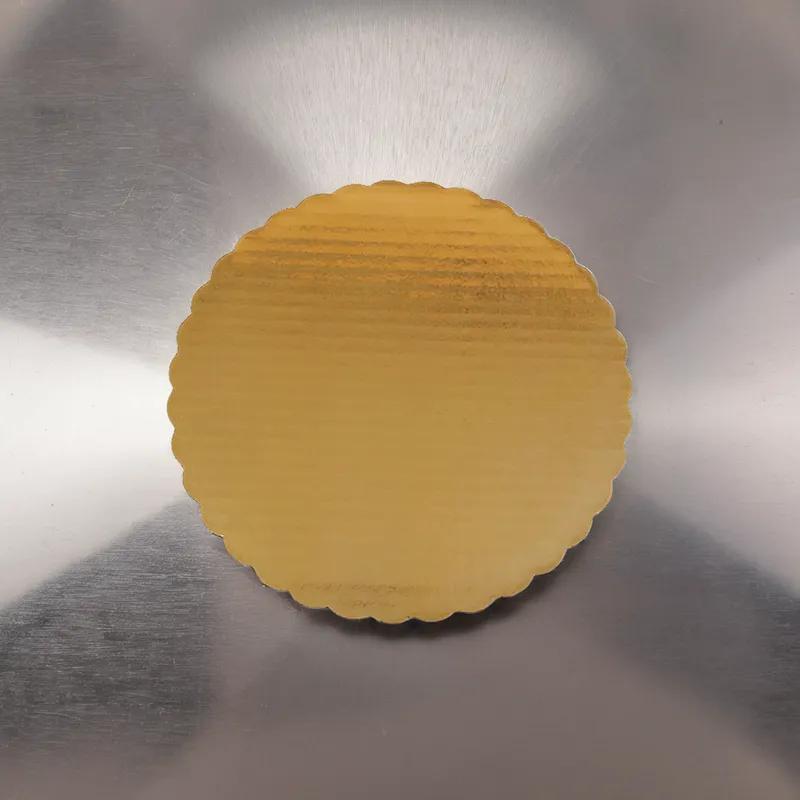 Cake Circle 10 IN Gold Scalloped 200/Case