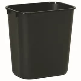 Trash 1-Stream Trash Can 11.75X8.25X12.25 IN 3.25 GAL 13 QT Black Rectangle Resin Deskside 1/Each