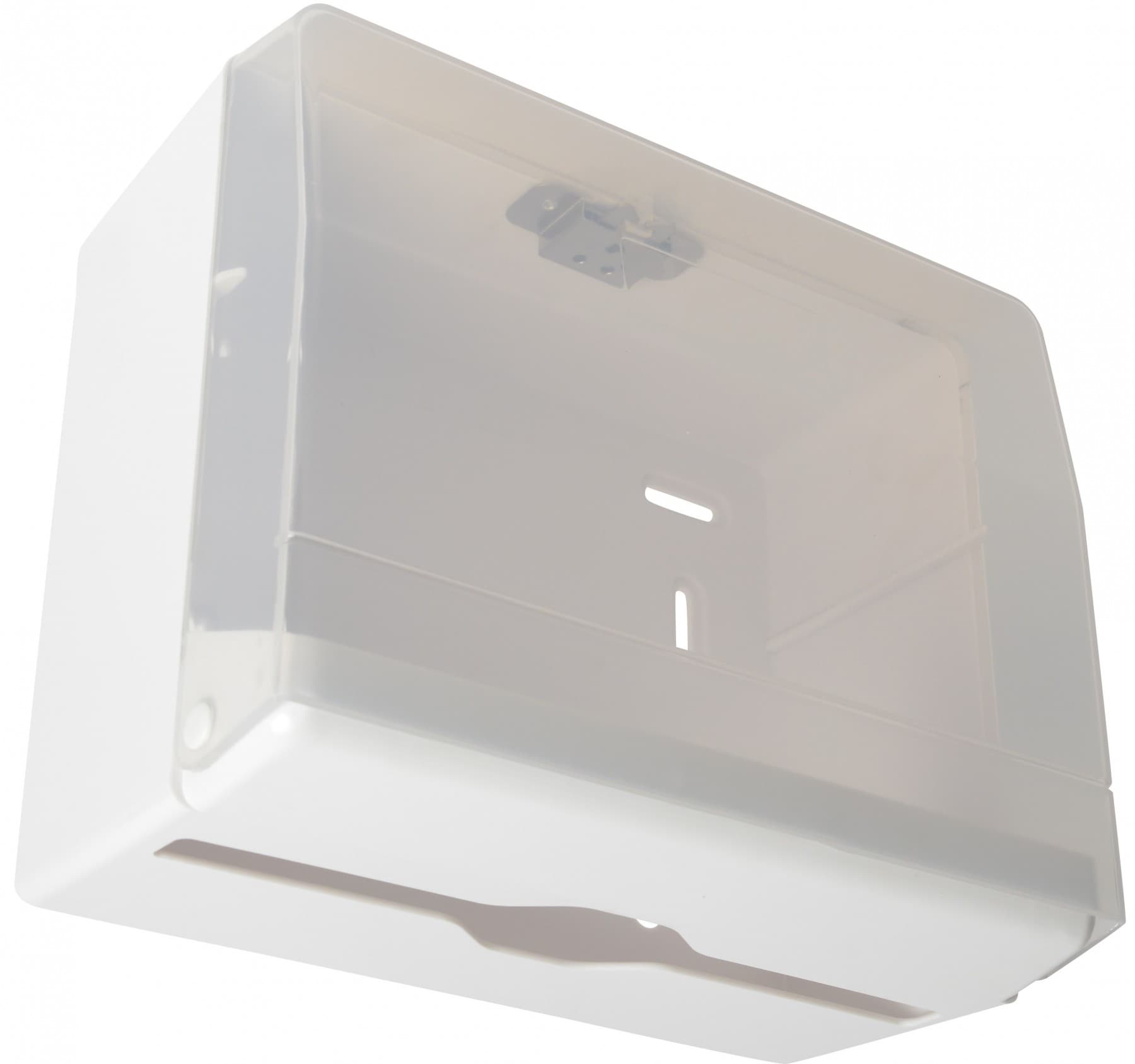 Paper Towel Dispenser Plastic Wall Mount White Single Fold 1/Each