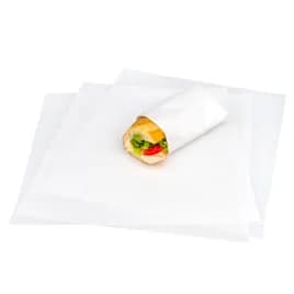Sandwich Wrap 15X16 IN Paper White Plain Grease Resistant 3000/Case