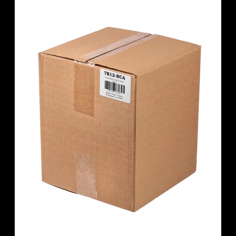 Sandwich Wrap 12X12 IN Paper White Red Check Design Grease Resistant 5000/Case