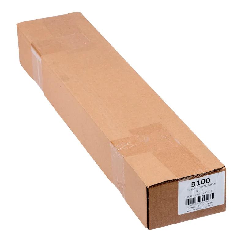 Steak & Butcher Paper Sheets 30X6 IN Green Plain 1000/Case