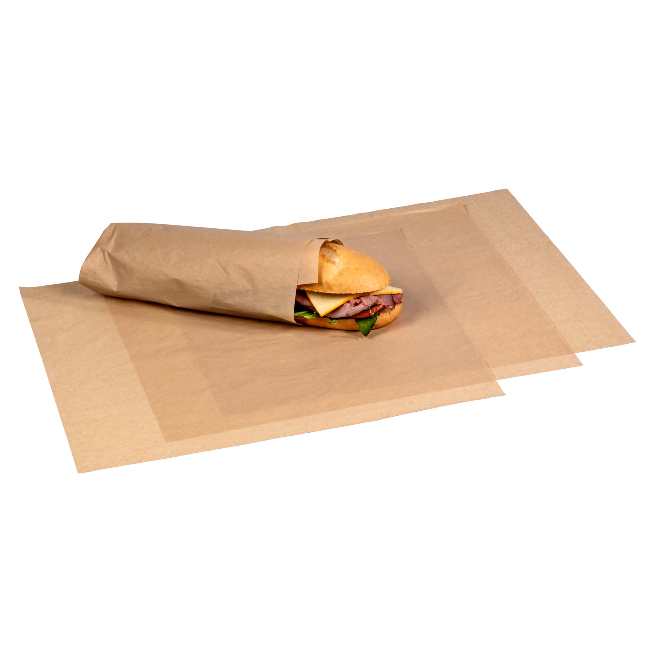 Sandwich Wrap 16X16 IN Paper Natural Plain Grease Resistant 3000/Case