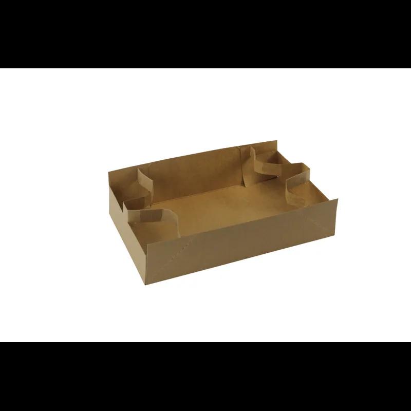 #2 Cup Carrier & Tray 10.875X6.375X2.625 IN 4 Compartment Paperboard Kraft Strap 250/Case