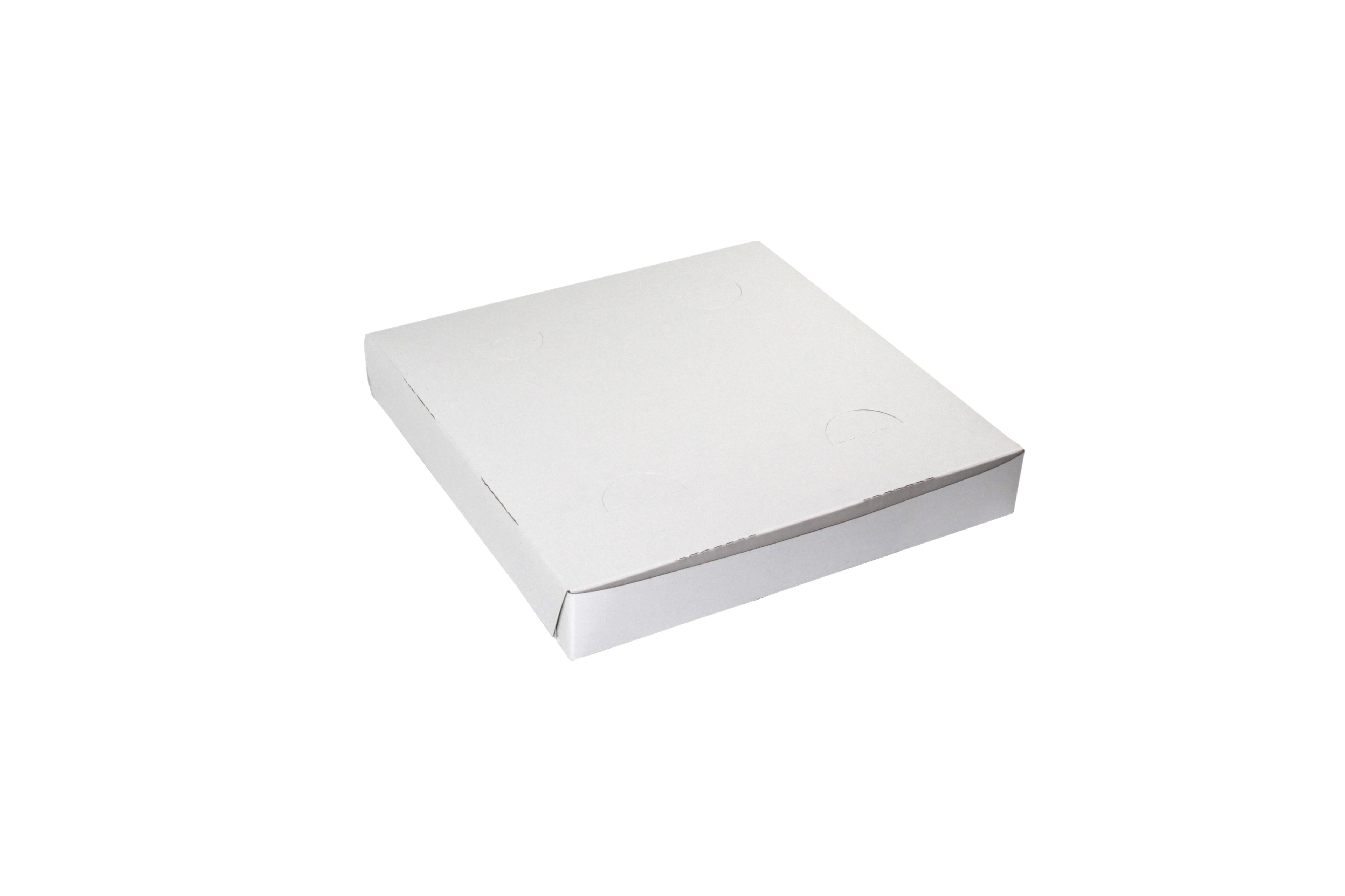 Pizza Box 10X10X1.5 IN White Corner Lock 1-Piece 100/Case