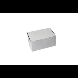 Bakery Box 8X5.5X4 IN Paperboard White Corner Lock 1-Piece 250/Case