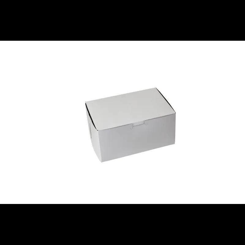 Bakery Box 8X5.5X4 IN Paperboard White Corner Lock 1-Piece 250/Case