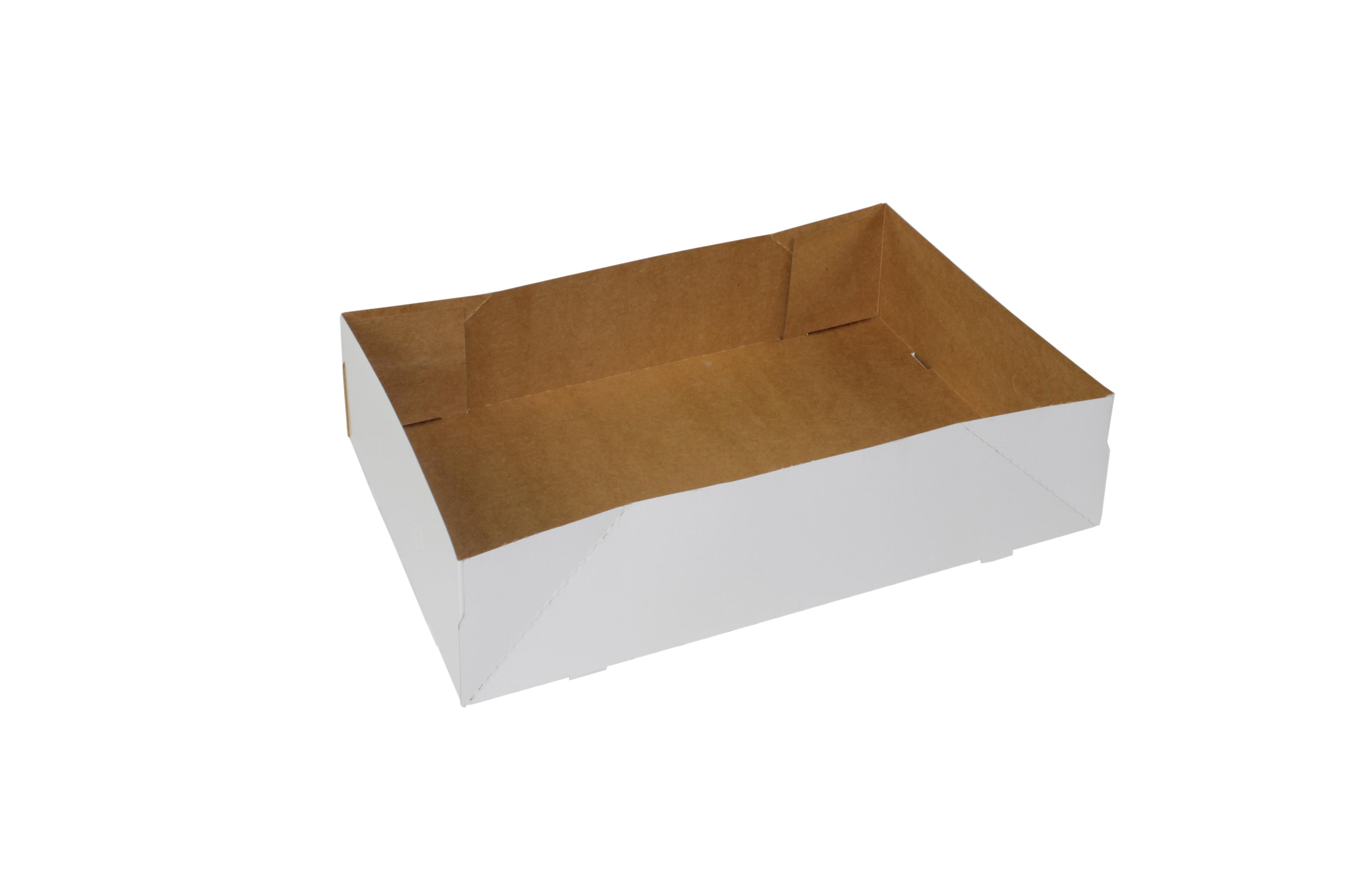 Donut Tray 14X10X3 IN White 4 Corner Automatic 200/Case