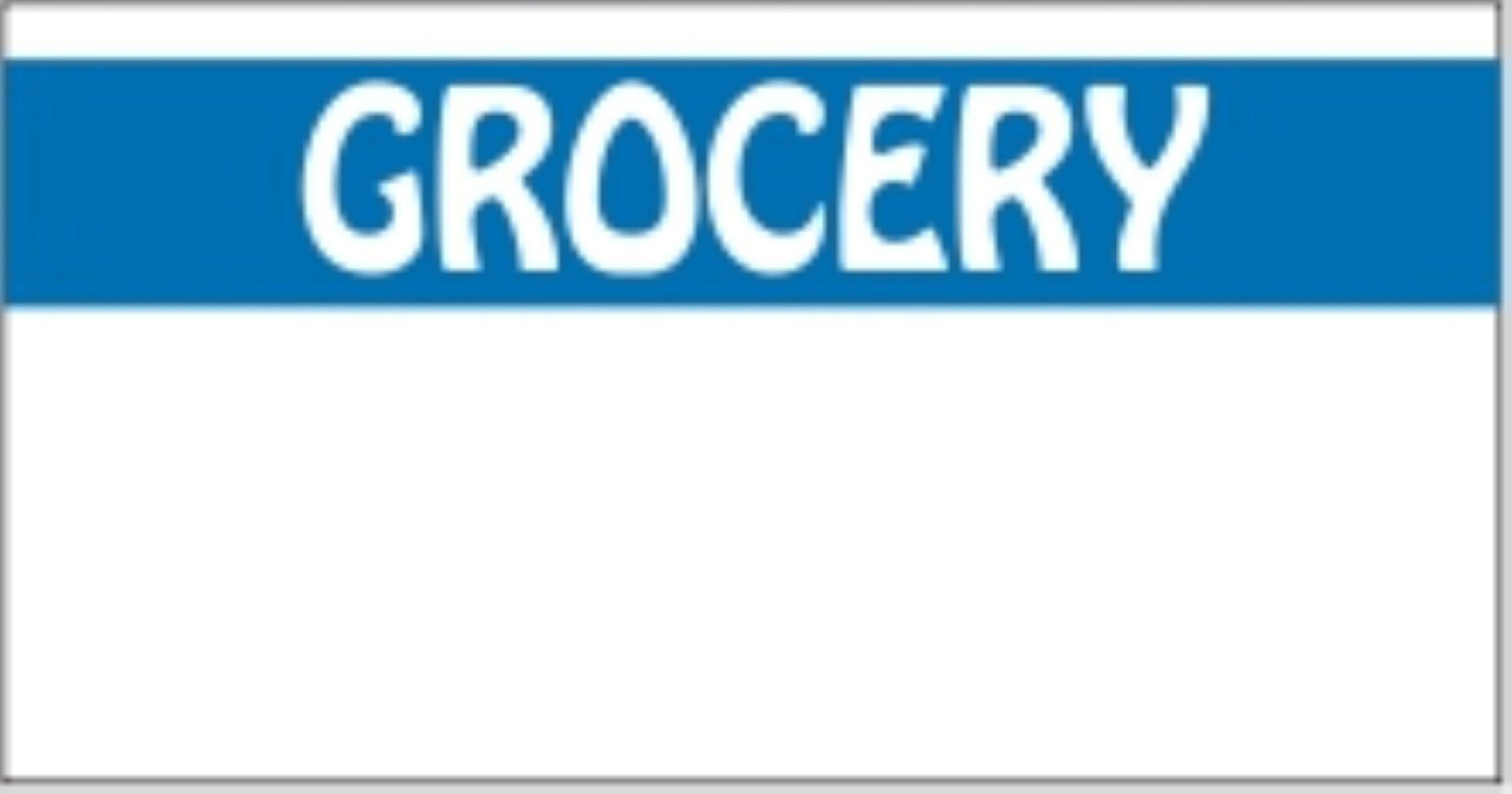 Monarch 1110/FEB-117 Grocery Gun Label Blue White Reverse Print 16/Pack