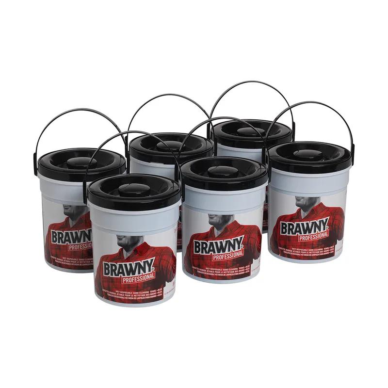 Brawny® Professional Shop Industrial Cleaning Towel 12.2X8.6 IN 1 Blue Disposable Pre-Moistened 84 Count/Pack