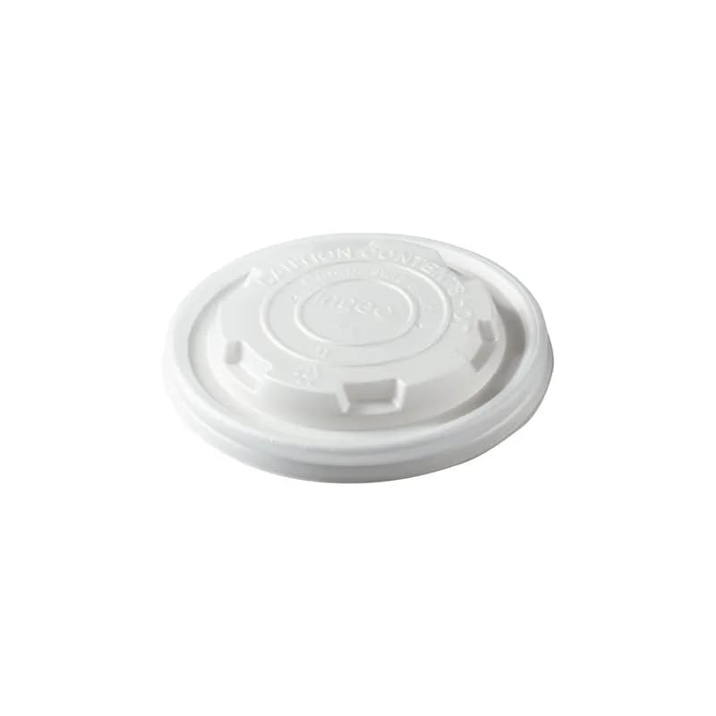Lid CPLA White For 8 OZ PLA Cup Freezer Safe 50 Count/Pack 20 Packs/Case 1000 Count/Case