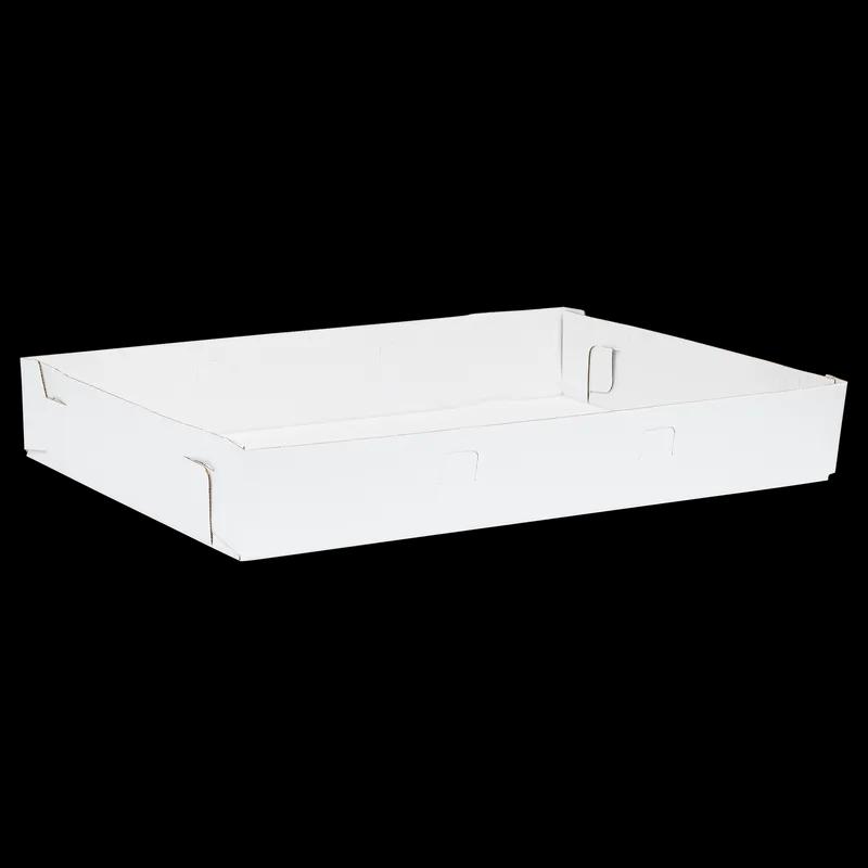 Bakery Box Bottom Full Size 26X18X4 IN Corrugated Paperboard White Rectangle 50/Case