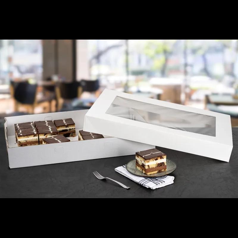 Full Sheet Cake Box Bottom 26X18X4 IN Corrugated Paperboard White 50/Case