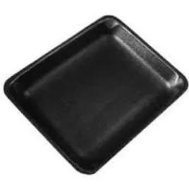 8S Meat Tray 8X10X0.63 IN Polystyrene Foam Black Rectangle 500/Case