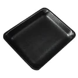 8S Meat Tray 8X10X0.63 IN Polystyrene Foam Black Rectangle 500/Case