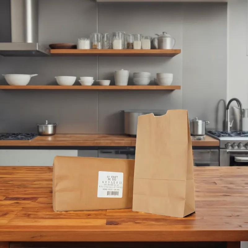 Bag 7X4.5X13.75 IN 12 LB Paper Kraft 500/Pack