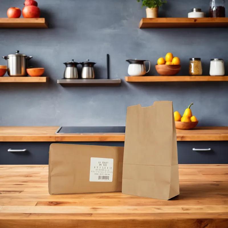 Bag 7X4.5X13.75 IN 12 LB Paper Kraft 500/Pack