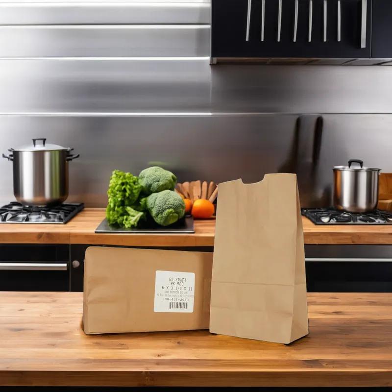 Bag 7X4.5X13.75 IN 12 LB Paper Kraft 500/Pack