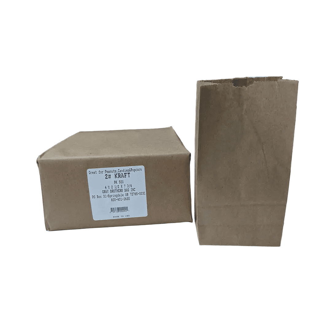 Bag 4X2.5X7.75 IN 2-3 LB Paper Kraft 500/Bundle