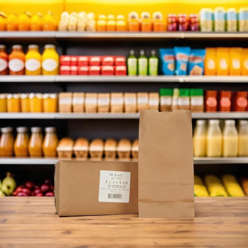 Bag 5X3X9.75 IN 4 LB Paper Kraft 500/Bundle