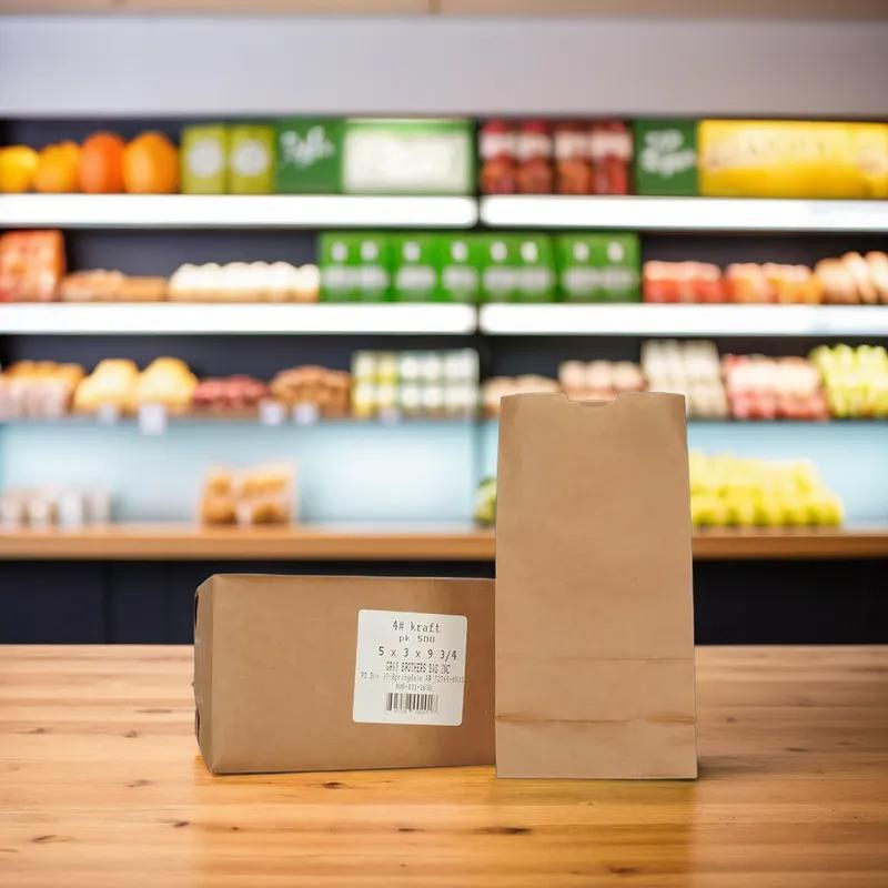 Bag 5X3X9.75 IN 4 LB Paper Kraft 500/Bundle