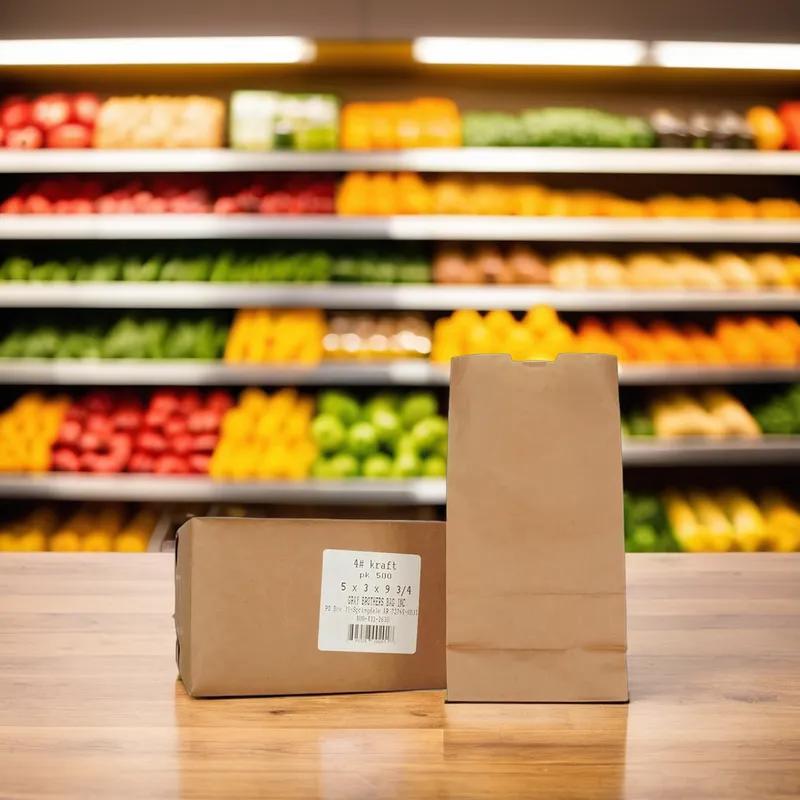 Bag 5X3X9.75 IN 4 LB Paper Kraft 500/Bundle