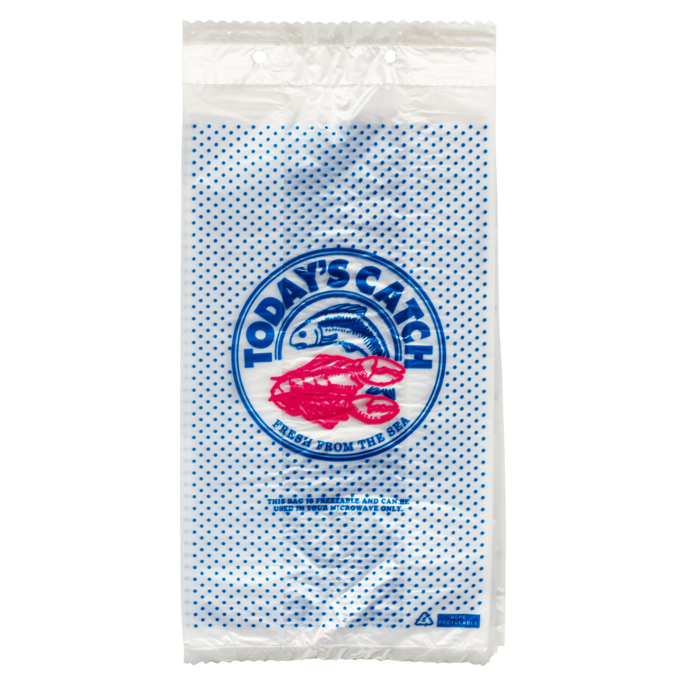 Seafood Bag 7X4X13.5+1 IN High-Density Polyethylene (HDPE) Clear Today's Catch 1000/Case