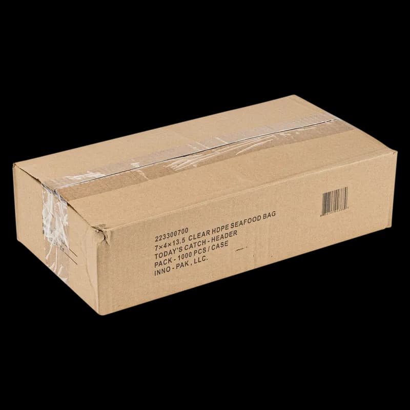 Seafood Bag 7X4X13.5+1 IN High-Density Polyethylene (HDPE) Clear Today's Catch 1000/Case