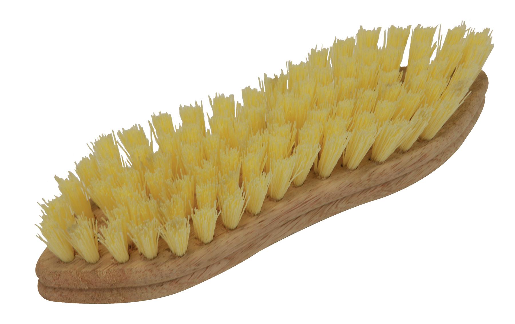 O-Cedar® Scrub Brush 11 IN Tampico Foam Beige Yellow Hourglass Pointed 1 IN Fibers 1/Each