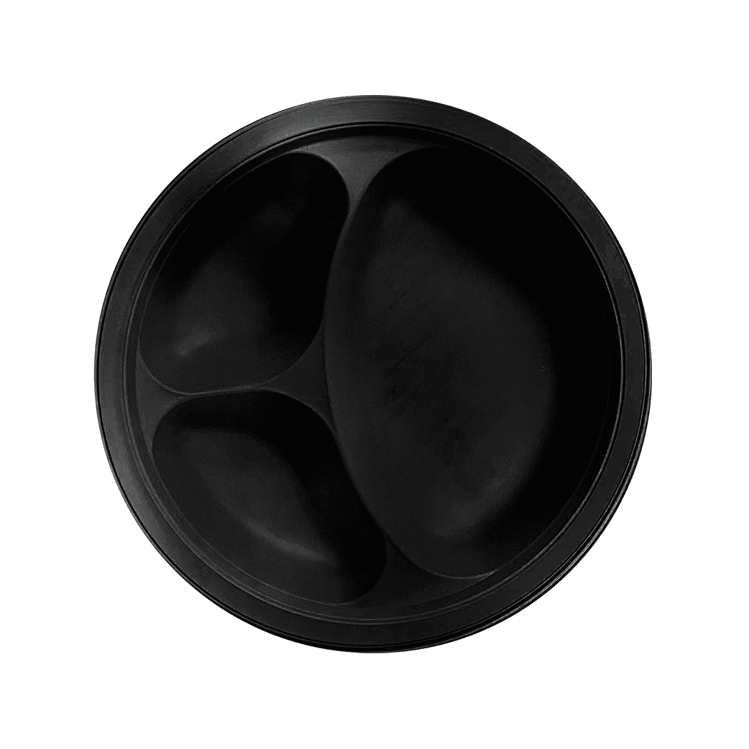 Victoria Bay Plate 10.25 IN 3 Compartment MFPP Black Round 500/Case