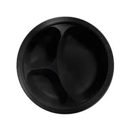 Victoria Bay Plate 10.25 IN 3 Compartment MFPP Black Round 500/Case