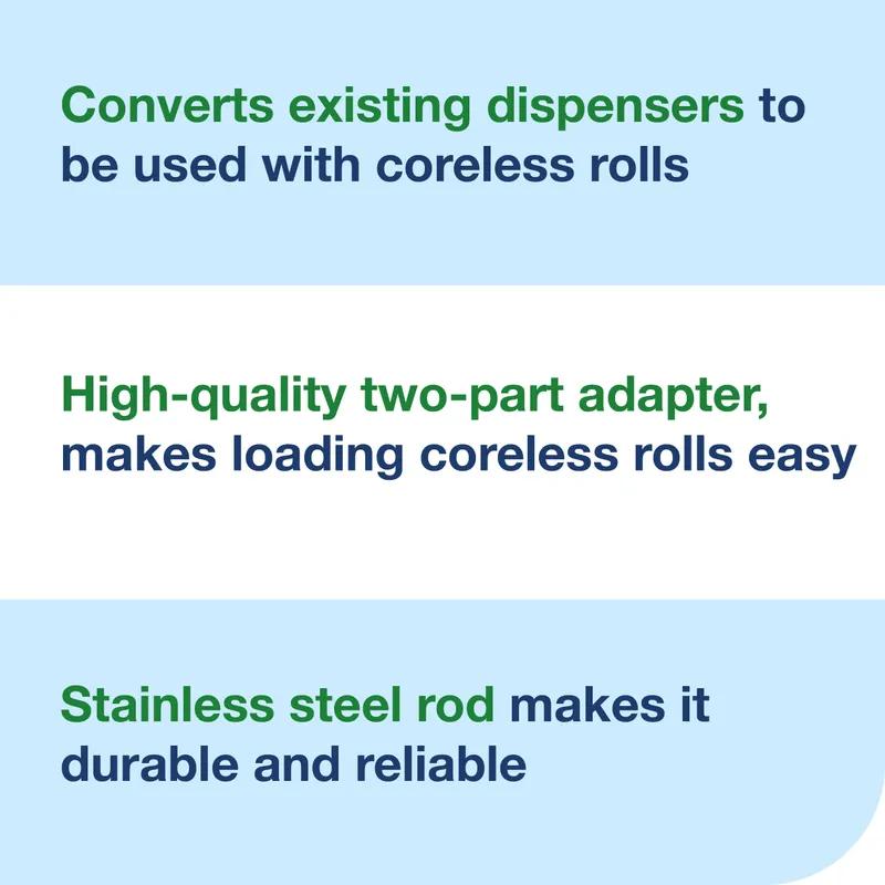 Tork Toilet Paper Spindle T7 Plastic Gray Universal Coreless High Capacity 1 Count/Pack 25 Packs/Case 25 Count/Case