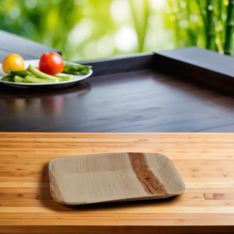Serving Tray 6X9 IN Bamboo Kraft Rectangle 100/Case